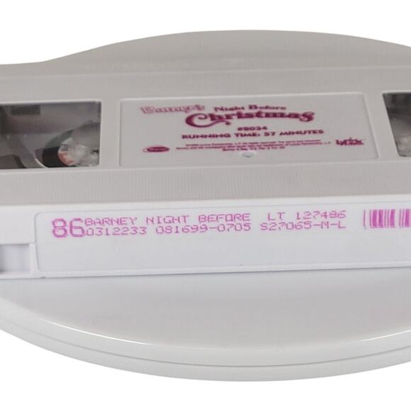 Barney Night Before Christmas VHS 1999 Lyrick Clamshell Tape Tested Collectible - Picture 6 of 15